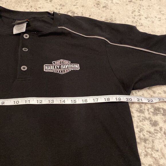 VTG 2012 Harley Davidson 3 button Kenosha WI tee size M in EUC Embroidered Logo - Picture 7 of 9